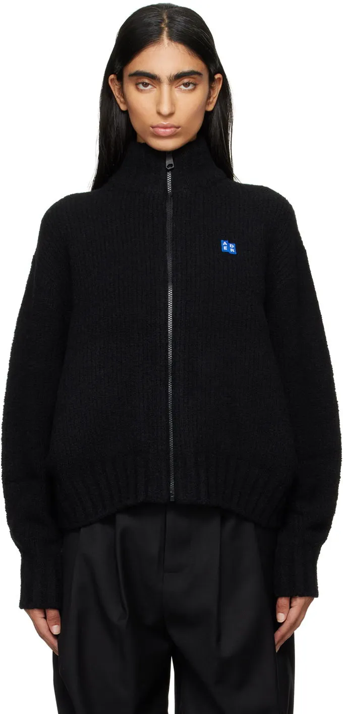 Pullover ADER ERROR Knit Zip-Up Sweater BM42FYKT0705BK